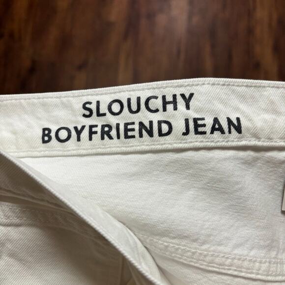 NWT J.CREW Slouchy Boyfriend Jeans in White READ DESCRIPTION SZ 16 - Picture 8 of 12